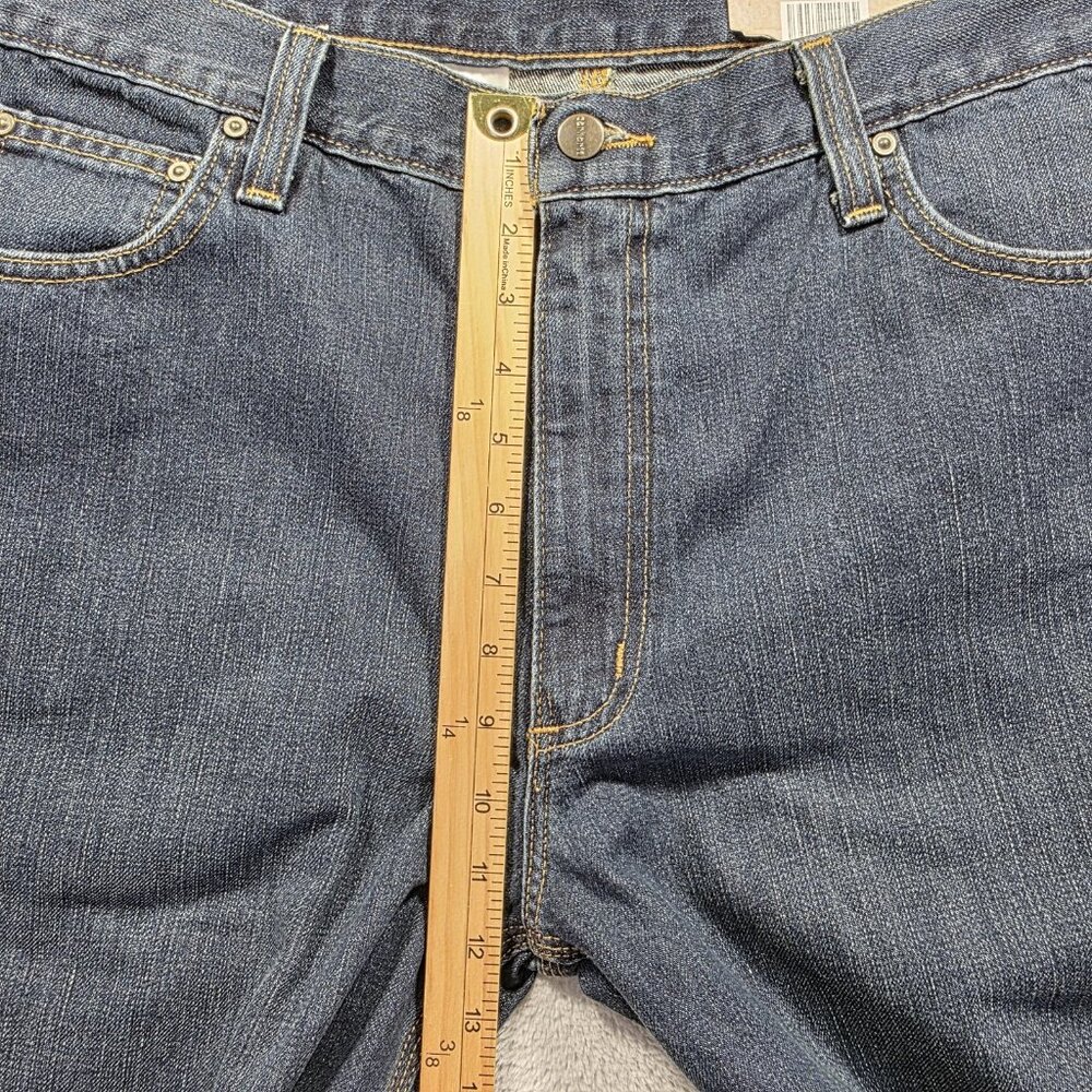 Carhartt Holter Jeans Mens 40x30 Blue Relaxed Fit Straight Leg Workwear 101483 - Picture 8 of 11
